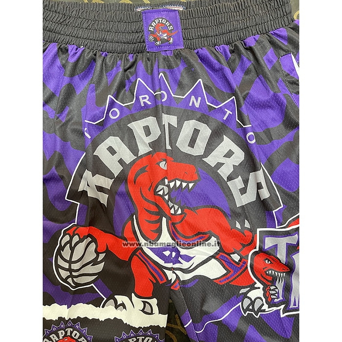 Pantaloncini Toronto Raptors Mitchell & Ness Nero Viola
